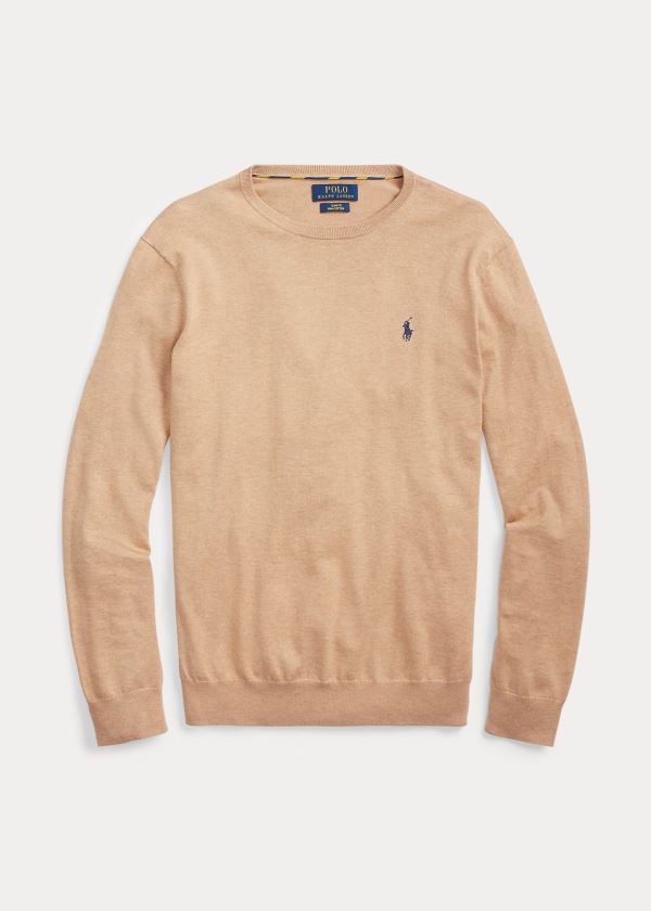 Polo Ralph Lauren Cotton Crewneck Striktrøje Herre Danmark (QNWYR2940)